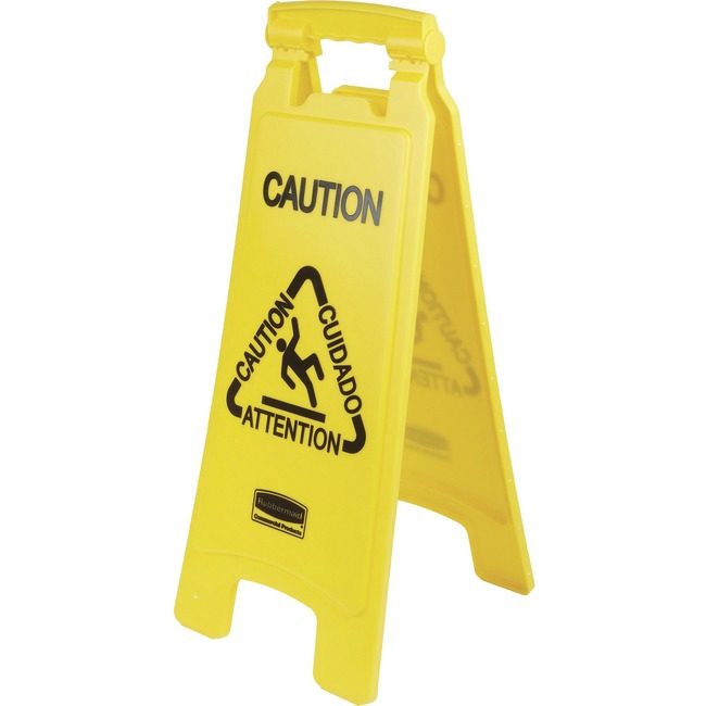 Rubbermaid Commercial Products Sign Wetfloor Span/Eng Yw RCP611200YWCT