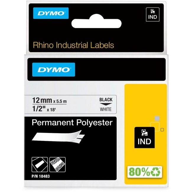 Newell Brands DYMO Label RHINO1/2"X18PRM POLY DYM18483