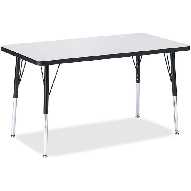 Jonti-Craft, Inc. Table Rectangle 24X36 Gy/Bk JNT6478JCA180