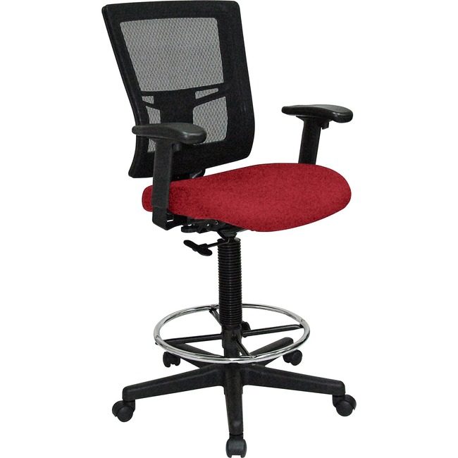 Lorell Stool Drafting Real Red LLR43100-02