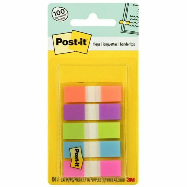 3M Company Flags 1/2" 100 Count Brights MMM6835CB2