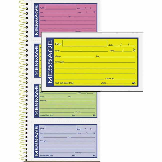 Adams Business Forms Book Phone Message Bright ABFSC1153RB