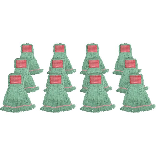 Genuine Joe Mop Large Blnd Wdband Loop Green GJOLGR5BCT