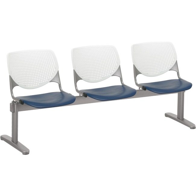 KFI Seating Beamseat 3SEAT White/Navy KFI2300BEAM383