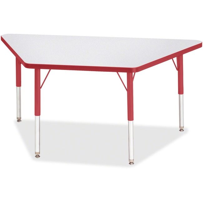Jonti-Craft, Inc. Table Trapezoid 24X48 Gy/Rd JNT6438JCE008