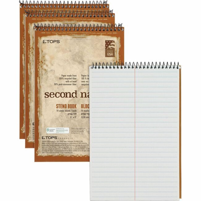 TOPS Products Book Steno 6X9 Greg 70SH We TOP74690