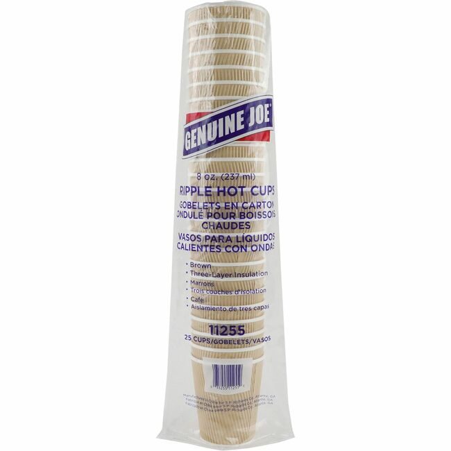 Genuine Joe Cup Ripple Hot 8OZ GJO11255CT