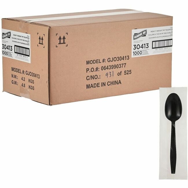 Genuine Joe Spoon Hw Pp Black Iw GJO30413