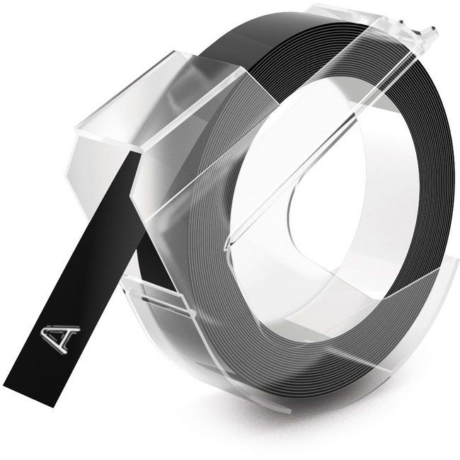 Newell Brands DYMO Tape Vynl Gloss 3/8" Black DYM5201-09
