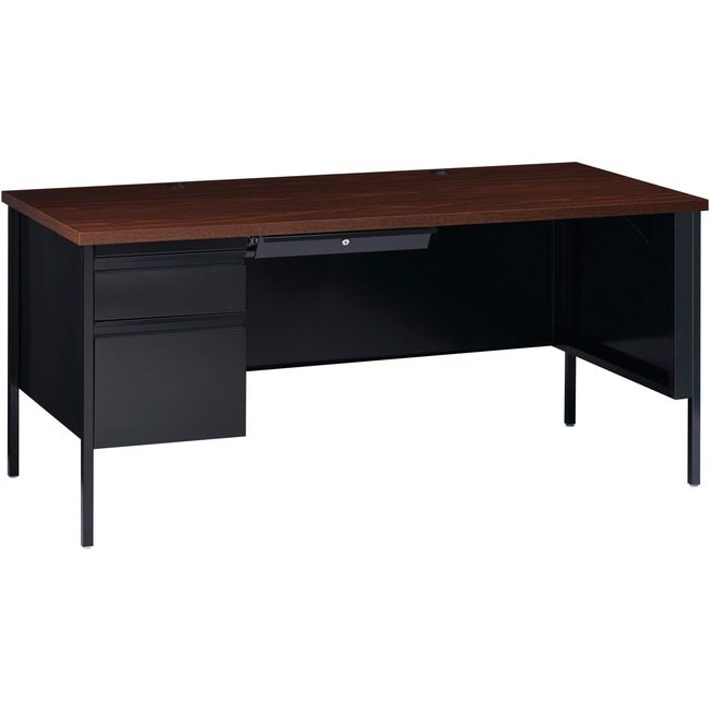 Lorell Desk L Sngl Ped 30X66 Bkwt LLR60918