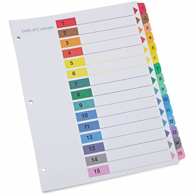 Universal Office Products Index Letter 15TB 6/PK We UNV24808