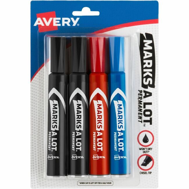 Avery Products Corporation Marker Perm Chsltp 4/CD Assorted AVE07905