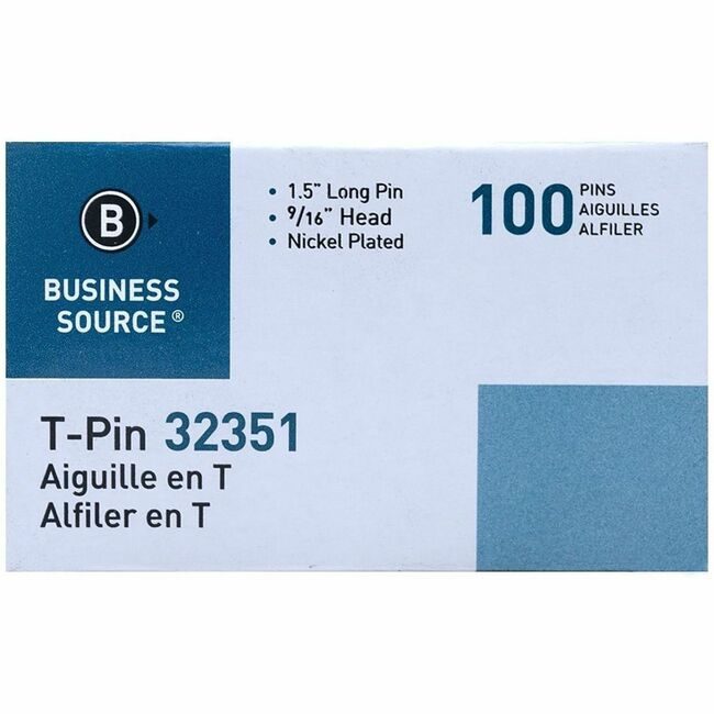Business Source Pin T 2.0"LONG Sr BSN32351