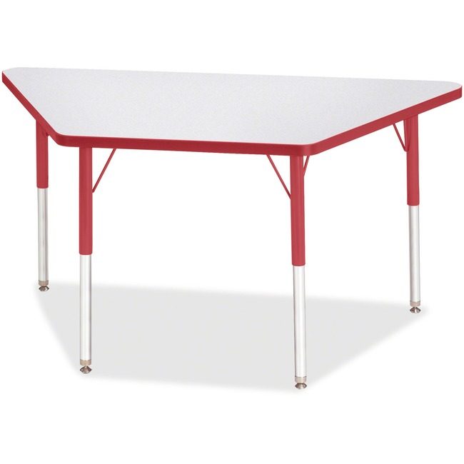 Jonti-Craft, Inc. Table Trapezoid 24X48 Gy/Rd JNT6438JCA008