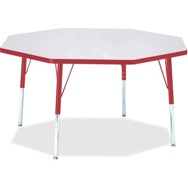 Jonti-Craft, Inc. Table Octagon 48X48 Gy/Rd JNT6428JCE008
