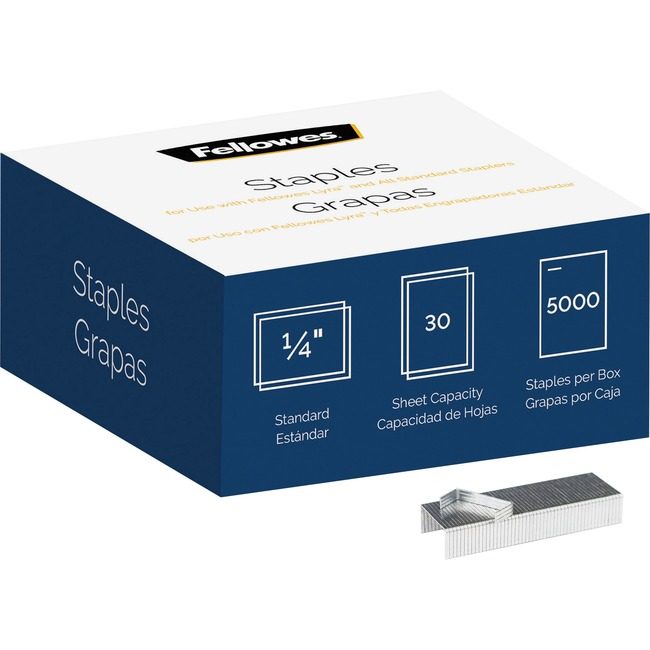 Fellowes Brands Staples .1/4" 5000 Pack FEL5009501