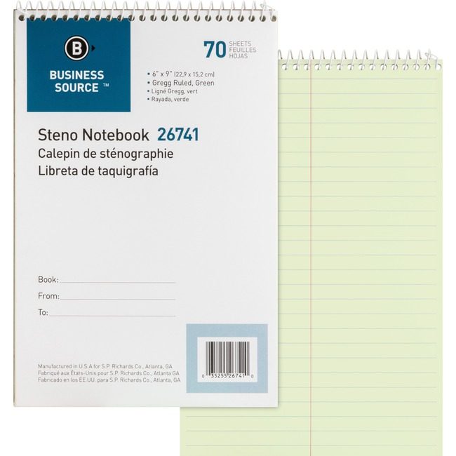 Business Source Book Steno Gregg 70SH Green BSN26741