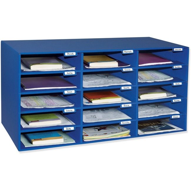 Pacon Corporation Mailbox 15-SLOT Blue PAC001308