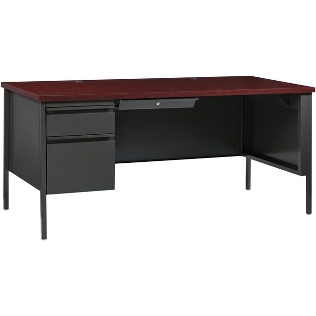 Lorell Desk L Sngl Ped 30X66 Mhgy LLR60919