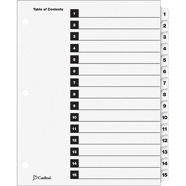 TOPS Products / Cardinal Brands Index 3-RNG 1-STEP 1-15 Clear CRD61513CB