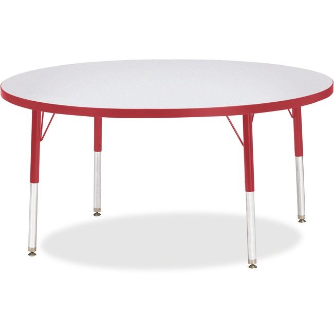 Jonti-Craft, Inc. Table Activity 48"RND Gy/Rd JNT6433JCE008