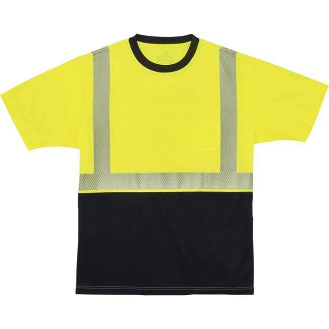 Ergodyne T-Shirt Black Front 5X Lime EGO22539
