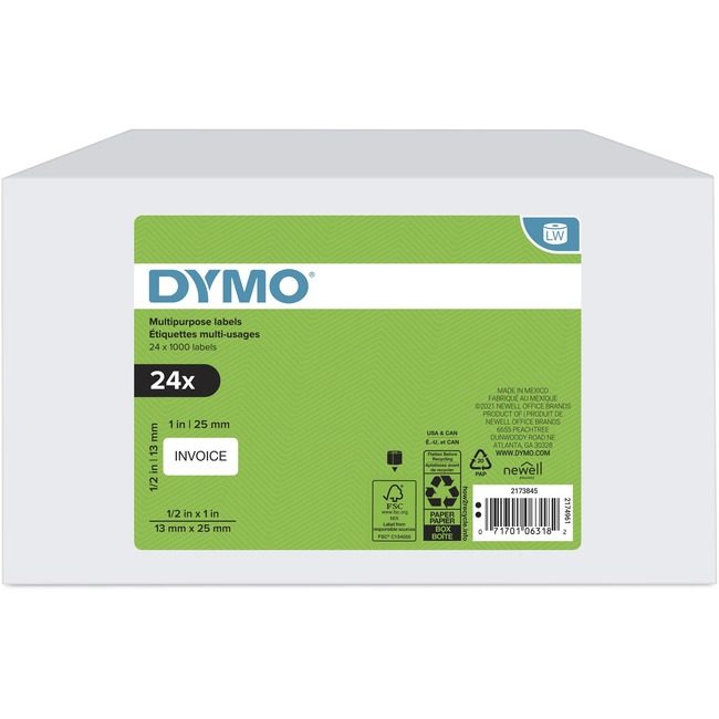 Newell Brands DYMO Label Lw 1/2X1 1K 30333 24 DYM2173845