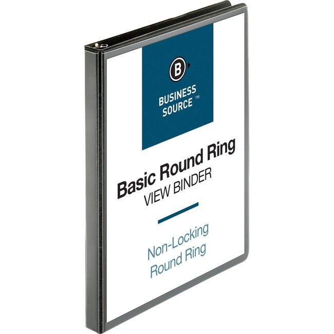 Business Source Binder View Round 0.5" Black BSN09950