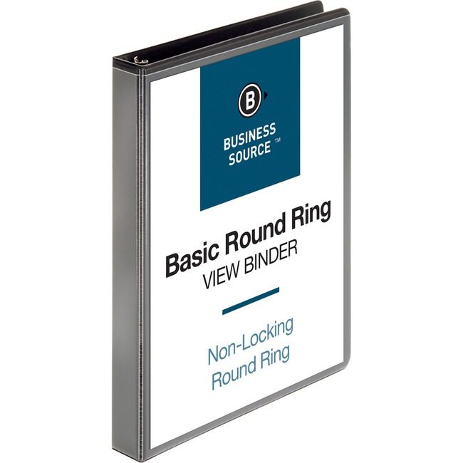 Business Source Binder View Round 1" Black BSN09952