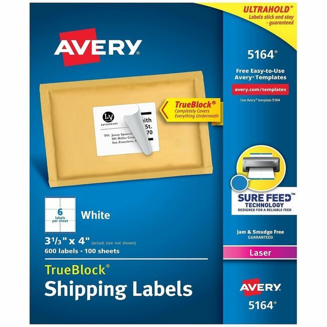 Avery Products Corporation Label Lsr Shippng 3.5X4 600 AVE5164