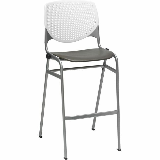 KFI Seating Barstool Stck White Brwnstn KFIBR230BKB8S18