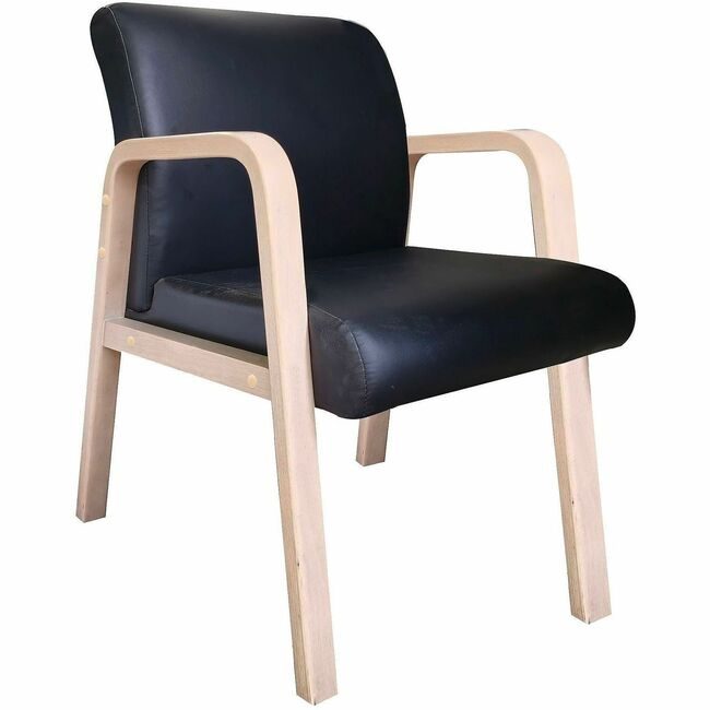 Lorell Chair Guest Wood Blk/Me LLR40214