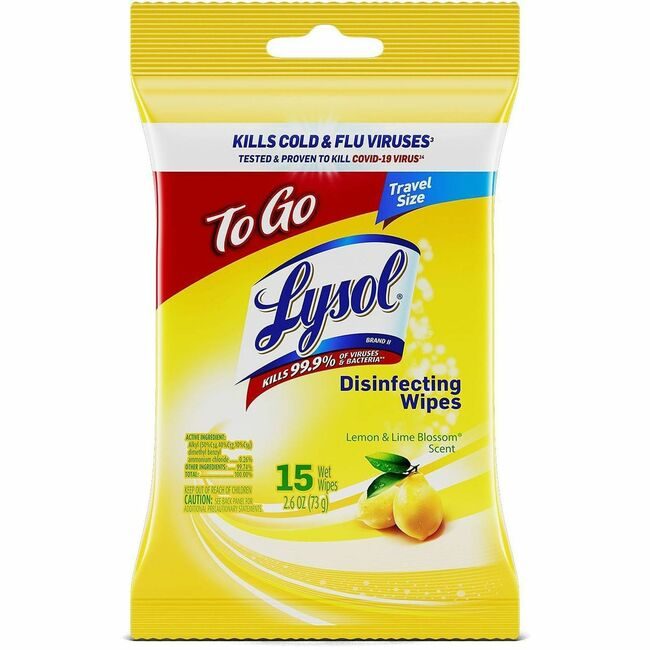 Reckitt Lysol / Resolve / Air Wick / Easy-Off / product-specific Wipe Disinf White Lemon 15 Count RAC99799CT