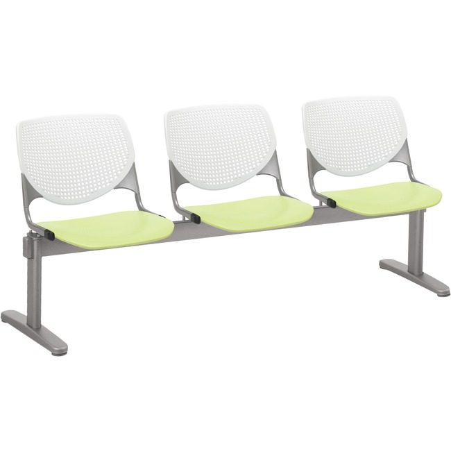 KFI Seating Beamseat 3SEAT White/Green KFI2300BEAM3814