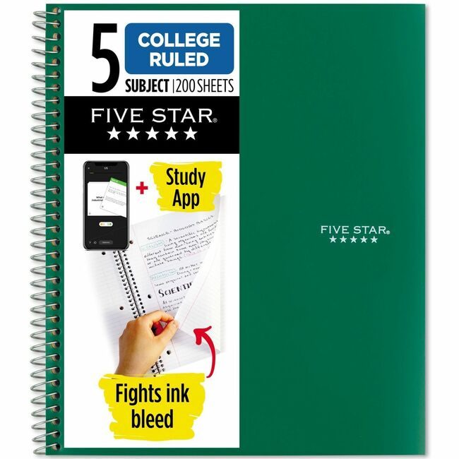 ACCO Brands Mead / Five Star Notebook Fs 5SB 8.5X11.5 Green MEA72079