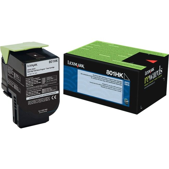 Lexmark International Crtdg Tnr Rtn P Hy Black 801HK LEX80C1HK0