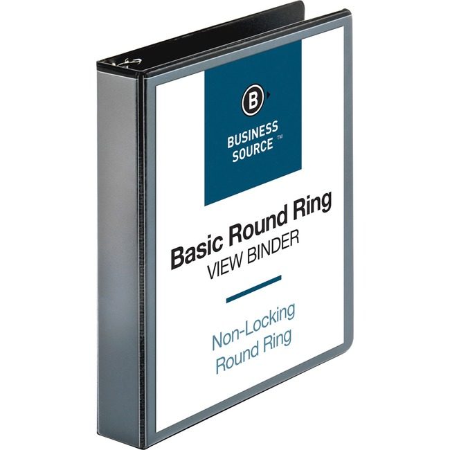 Business Source Binder View Round 1.5" Black BSN09954