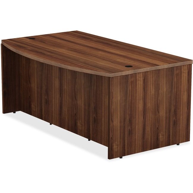 Lorell Desk Bow 1.5" TOP 72" Wal LLR34354