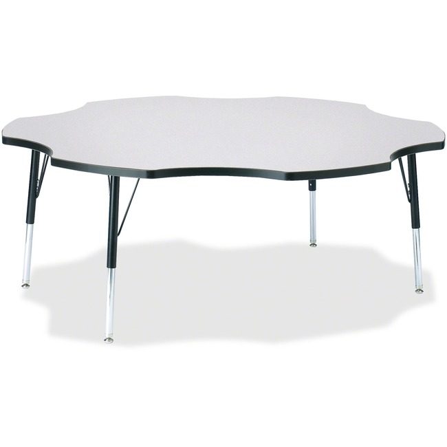 Jonti-Craft, Inc. Table Six Leaf 60" Gy/Bk JNT6458JCE180