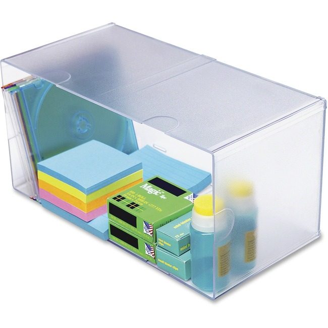 Deflecto Organizer Cube Double W/Clmp DEF350501