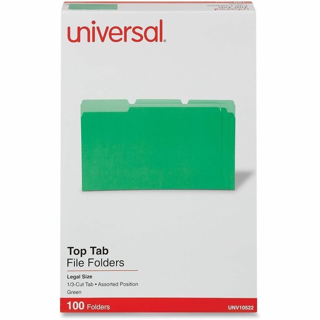 Universal Office Products Folder File 1/3C Legal Bgn UNV10522