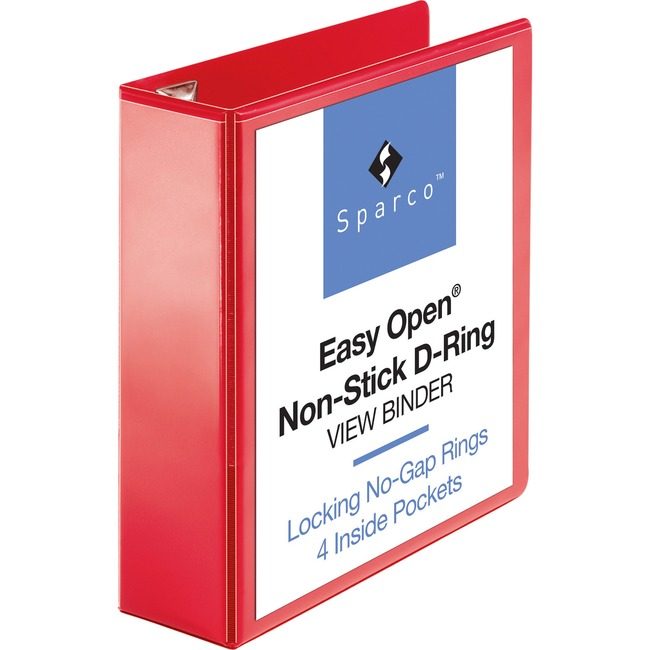 Business Source Binder View Eo D-Ring 3" Red BSN26982