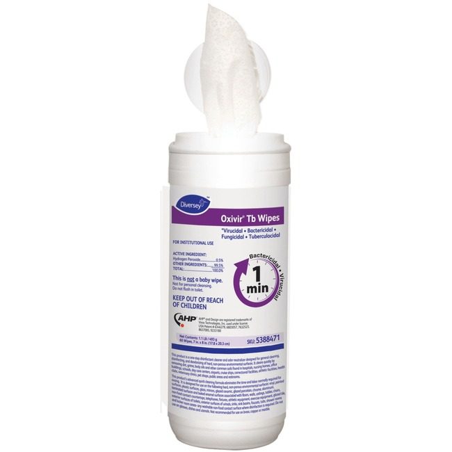 Diversey Wipes Disinf 60 Count 12/CS DVO5388471