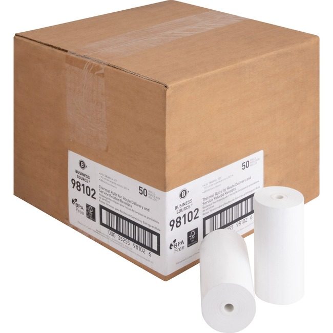 Business Source Rolls Therm 4-3/8"X127 50 BSN98102