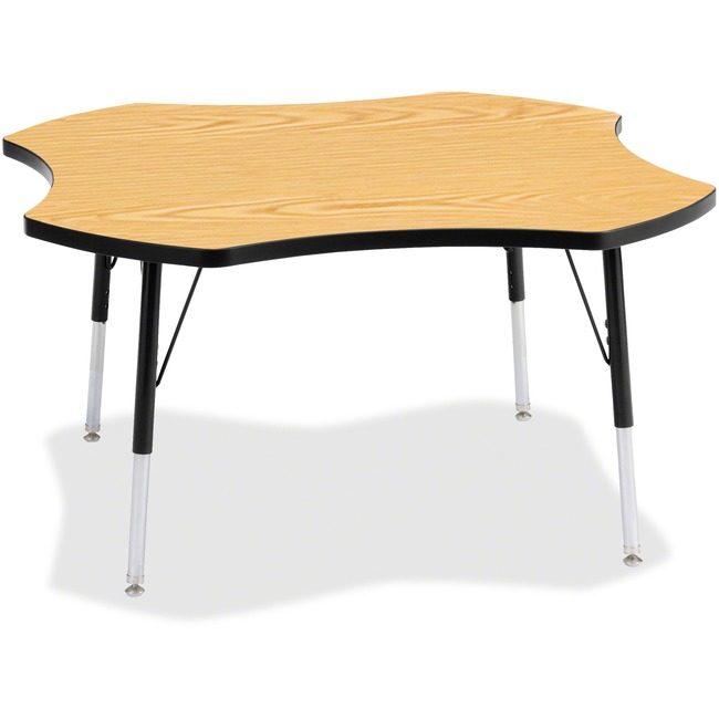 Jonti-Craft, Inc. Table Four Leaf 48" Oak/Bk JNT6453JCA210
