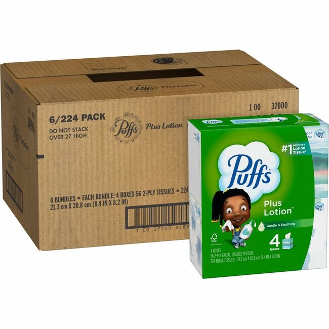 Procter & Gamble P&G Professional / product-specific brand Tissue Puffs Plus 4CUBES PGC34899CT