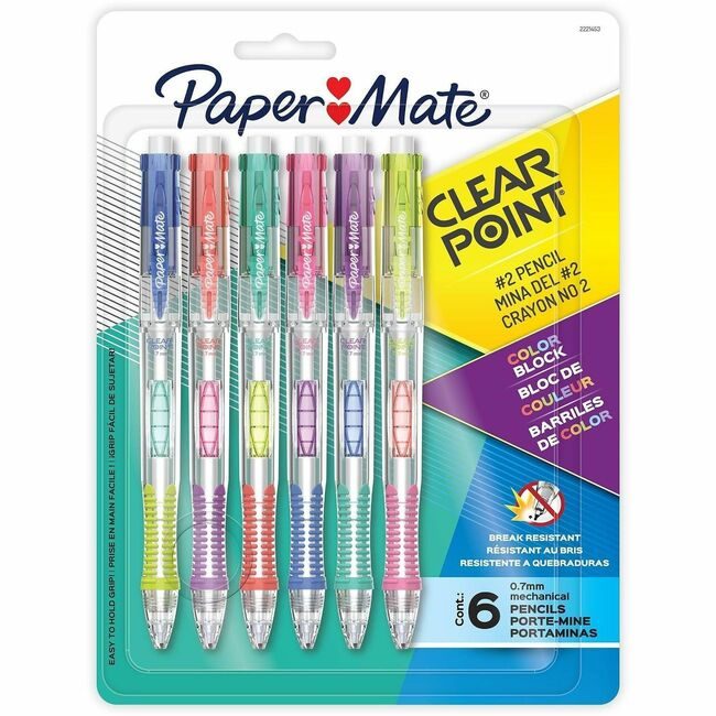 Newell Brands Paper Mate Pencil Mch Clrpnt 0.7MM 6 Count PAP2221453