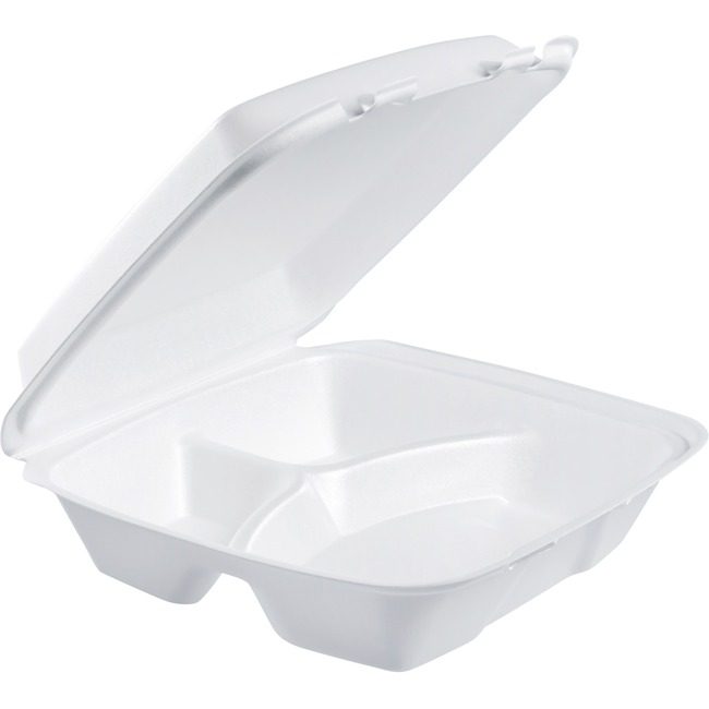 Dart Container Corporation Tray 9X9 Large Foam 3 COMPART DCC90HT3R