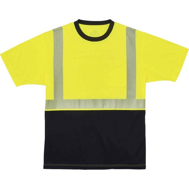 Ergodyne T-Shirt Black Front 3X Lime EGO22537