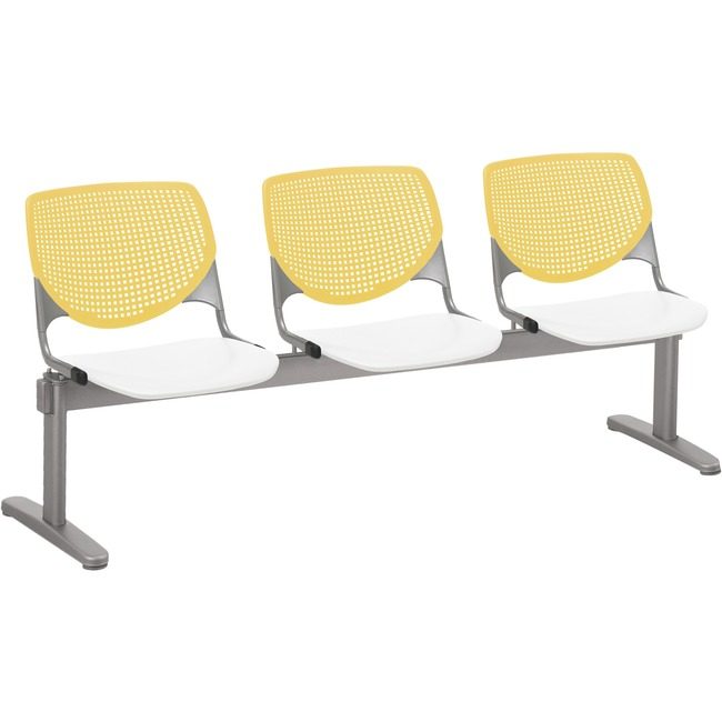 KFI Seating Beamseat 3SEAT Yel/White KFI2300BEAM3128